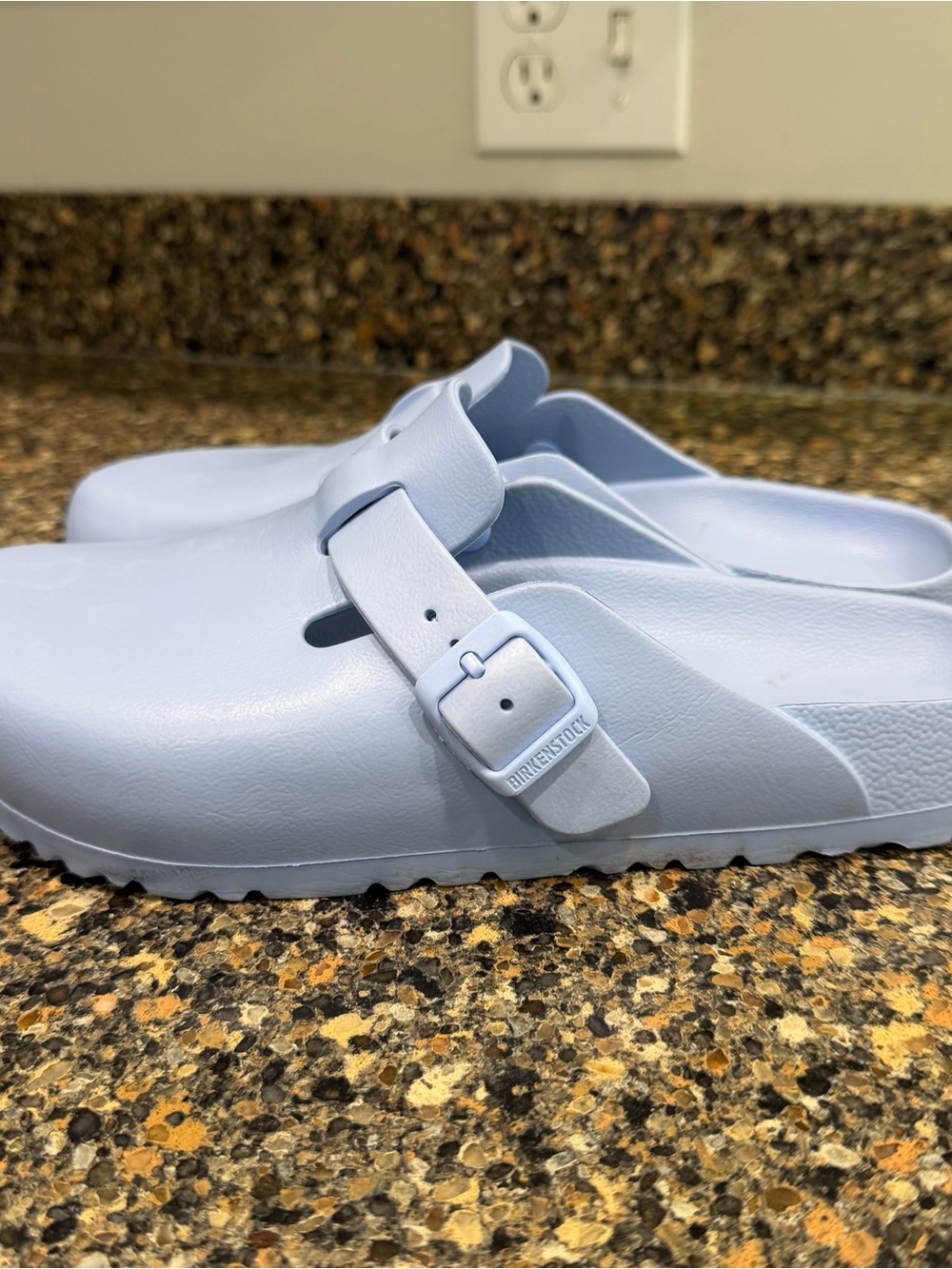 Ladies Birkenstock, Boston Light Blue Slip-On Clogs 39 - Picture 2 of 7